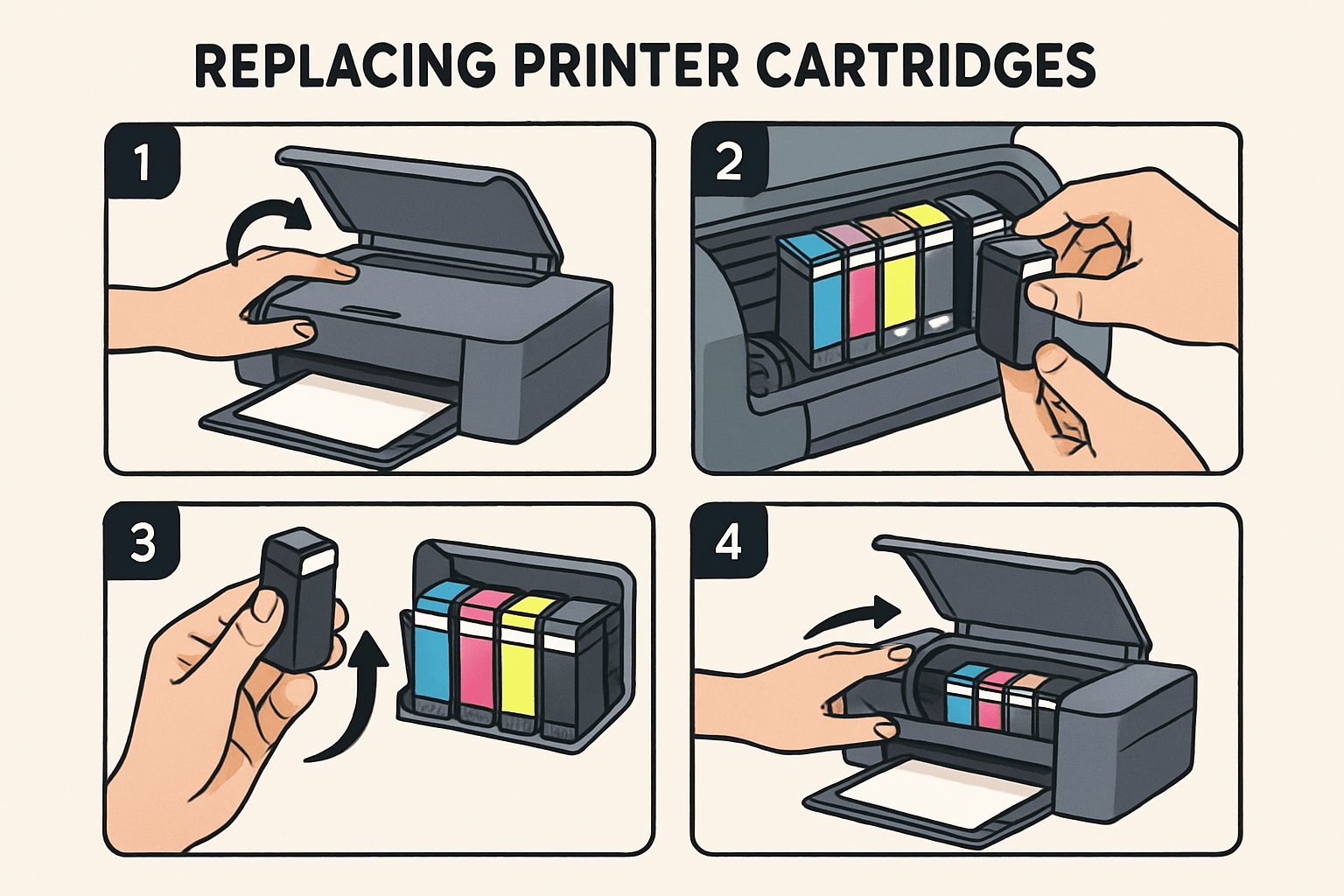 Quy trình đổ mực máy in tại Dương Nội
