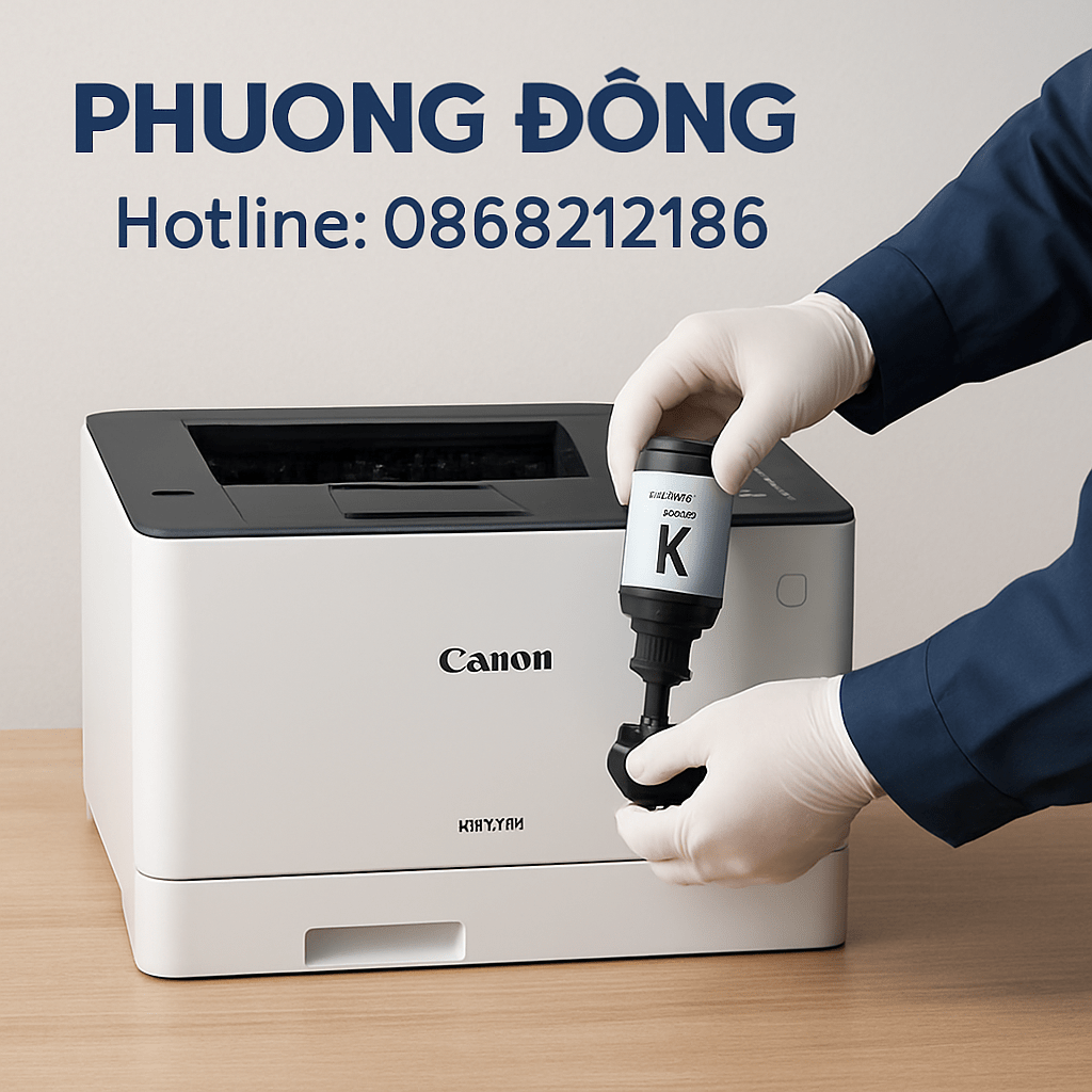 Đổ mực máy in Canon MF641Cw chi tiết