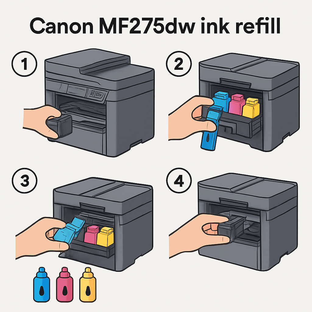 Đổ mực máy in Canon MF275dw an toàn